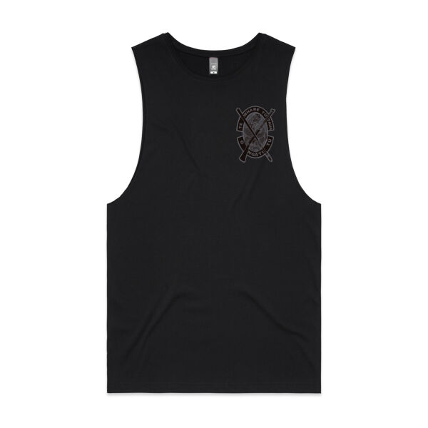 GREY ON BLACK TEE - Mens Barnard Tank Thumbnail